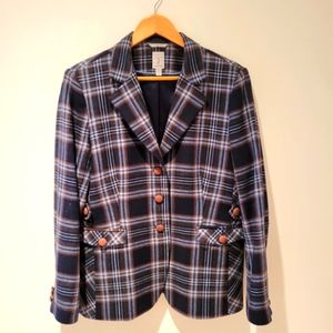 Tristan Blue Plaid Blazer Size 16🦢🦢🦢